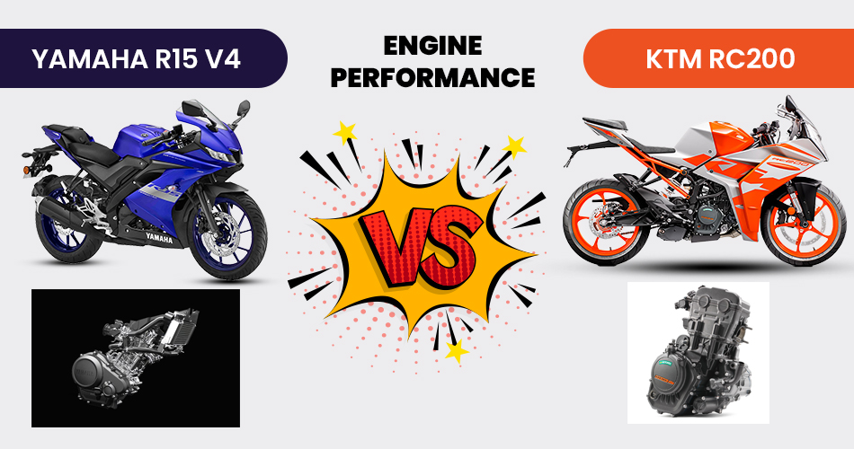 Yamaha R15 v4 VS KTM RC200 Engine Performance